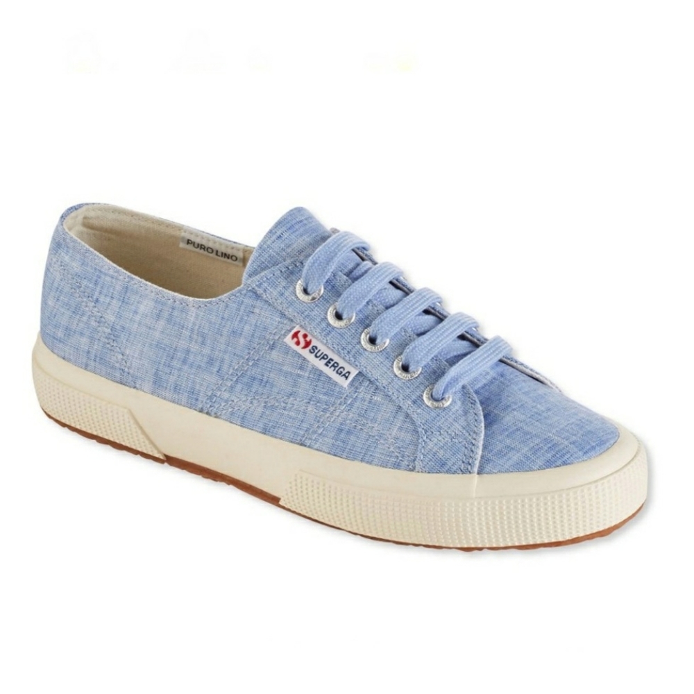 Superga chambray blue tennis shoe